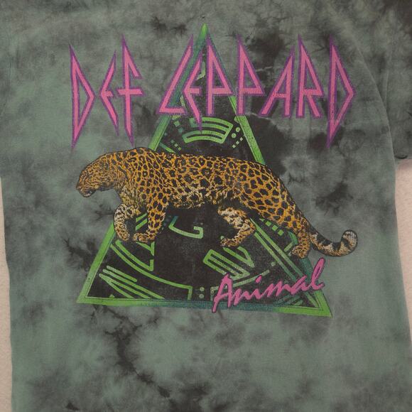 Def Leppard Band Graphic Crew Neck T Shirt Adult Mens Size Small S Tie Dye - Picture 4 of 9